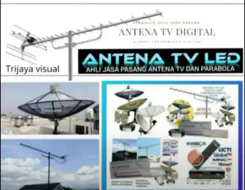 Ahli jasa pasang antena TV digital service Parabola dan camera cctv