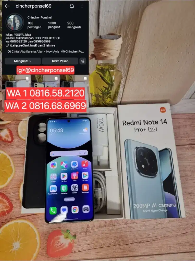 Jual hp likeNEW REDMI NOTE 14 5g PRO plus super istimewa