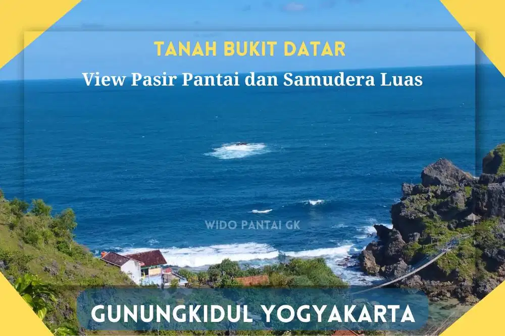 Jual Tanah Pantai Bukit Datar Istimewa Pantai Gunungkidul Yogyakarta