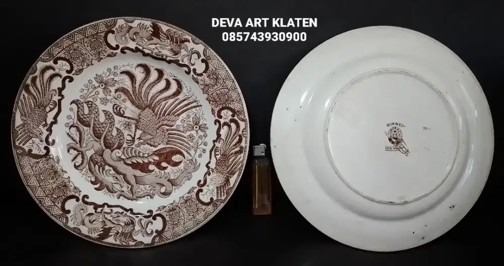 Piring keramik eropa kuno 1800an langka