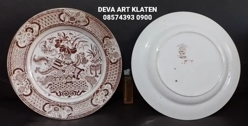 Piring keramik eropa tua 1800an langka