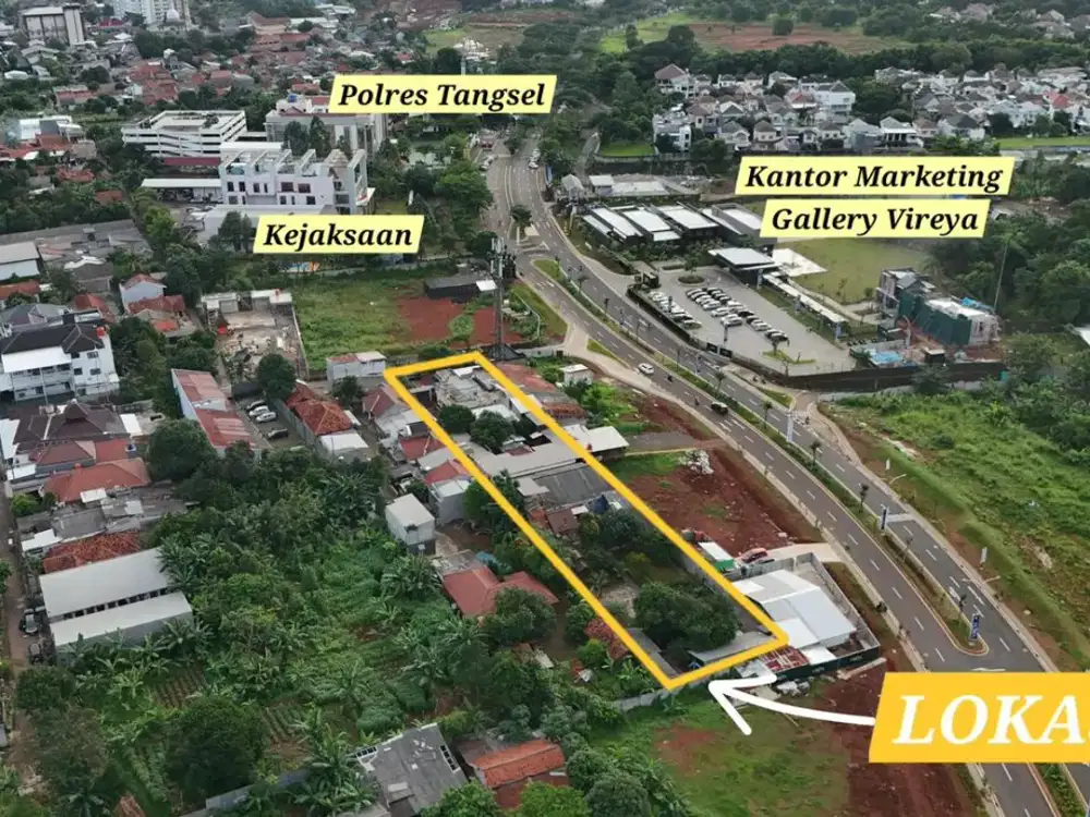 Dijual Tanah rumah total luas 2.432m2 Menghadap ke Selatan