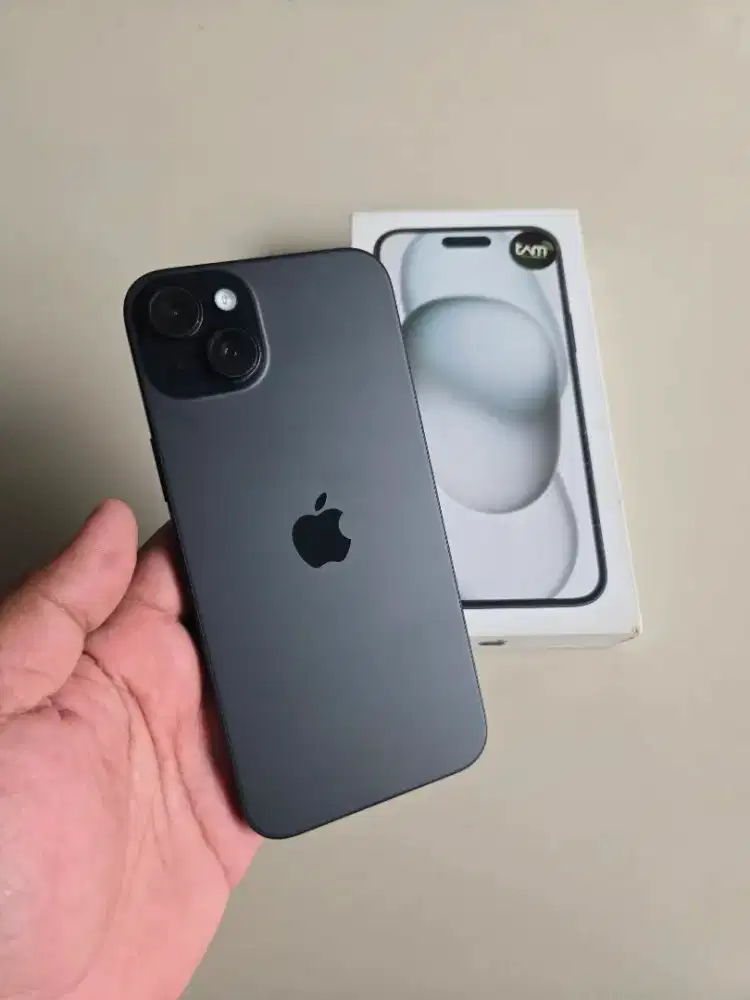iPhone 15+ Plus 256gb Hitam Resmi iBox Fullset Normal Mulus Murah