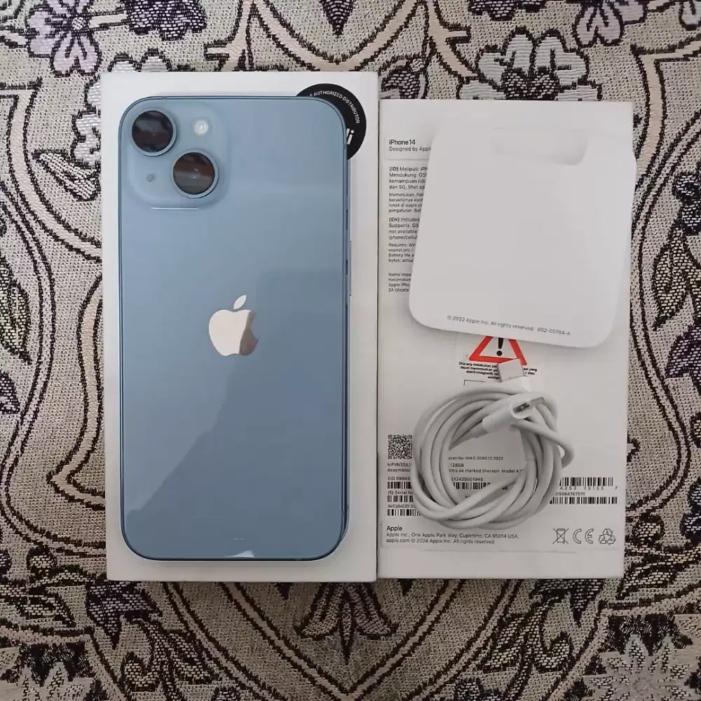 Iphone 14 blue 128GB Bh100%