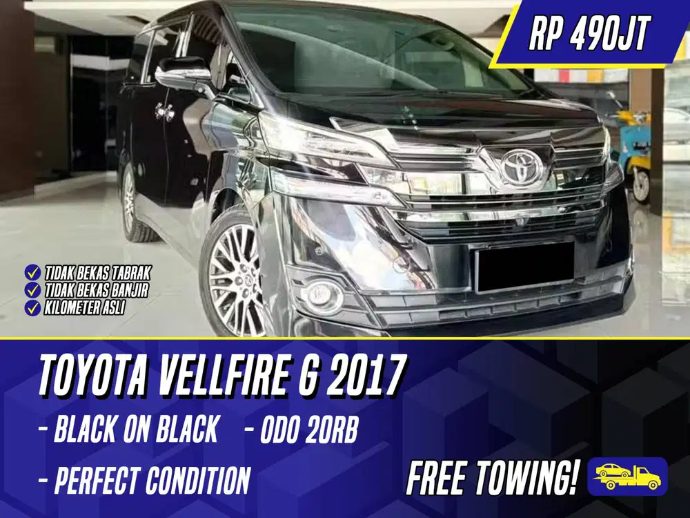 Toyota Vellfire G 2017 Black Hitam Velfire