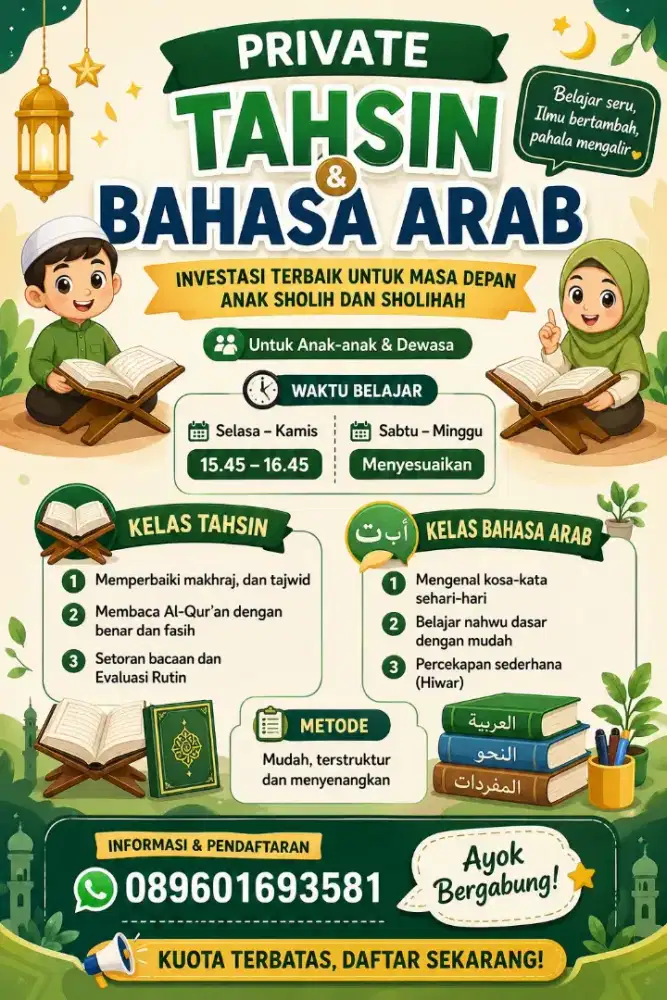 Private Mengaji dan Bahasa Arab