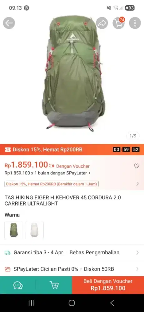 Ori eiger harga nego