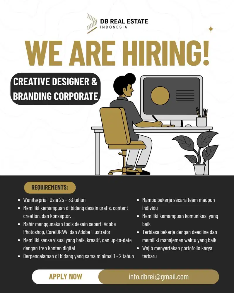 Lowongan CREATIVE DESIGNER & BRANDING CORPORATE