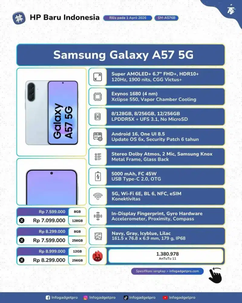 SAMSUNG GALAXY A57 5G
