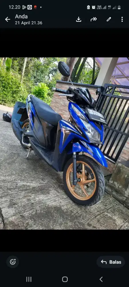 Vario 125 Kzr 2013 asli biru, surat lengkap