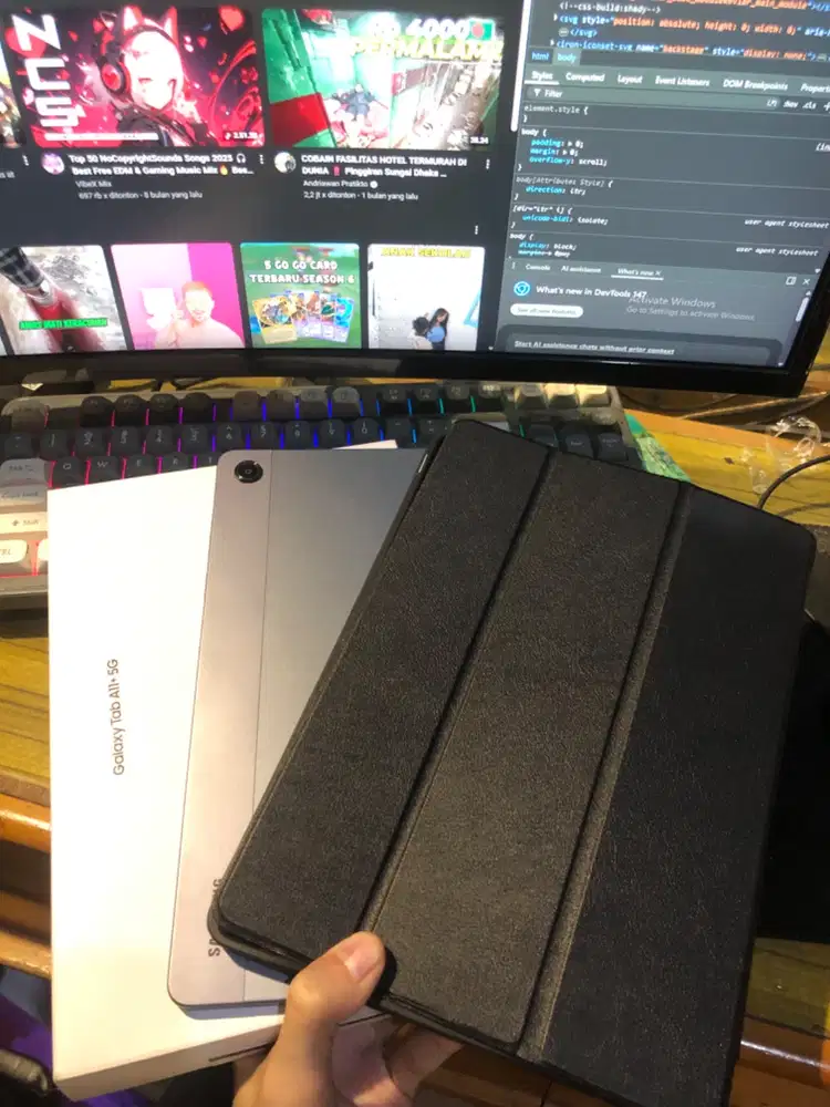 Samsung Galaxy Tab A11+ 5G 6/128 LIKE NEW GARANSI PANJANG + BOOK COVER