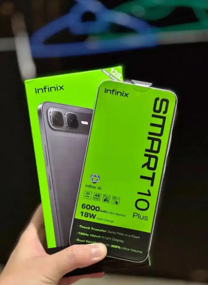 infinix smart 10 plus fullset 8+/128