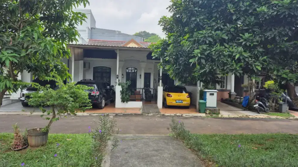 Rumah 2 lt di kencanaloka BSD esthetic seperti villa depan taman