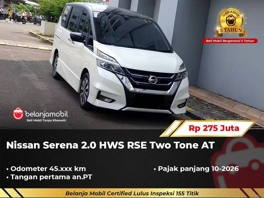 [ GARANSI 5TH ] Nissan Serena 2.0 HWS RSE Two Tone 2023/2024
