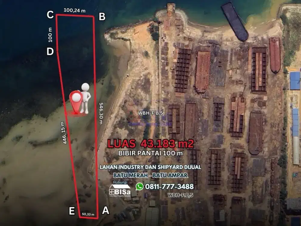 Lahan Industri Waterfront Batu Ampar Batam Cocok untuk Shipyard & Oil & Gas