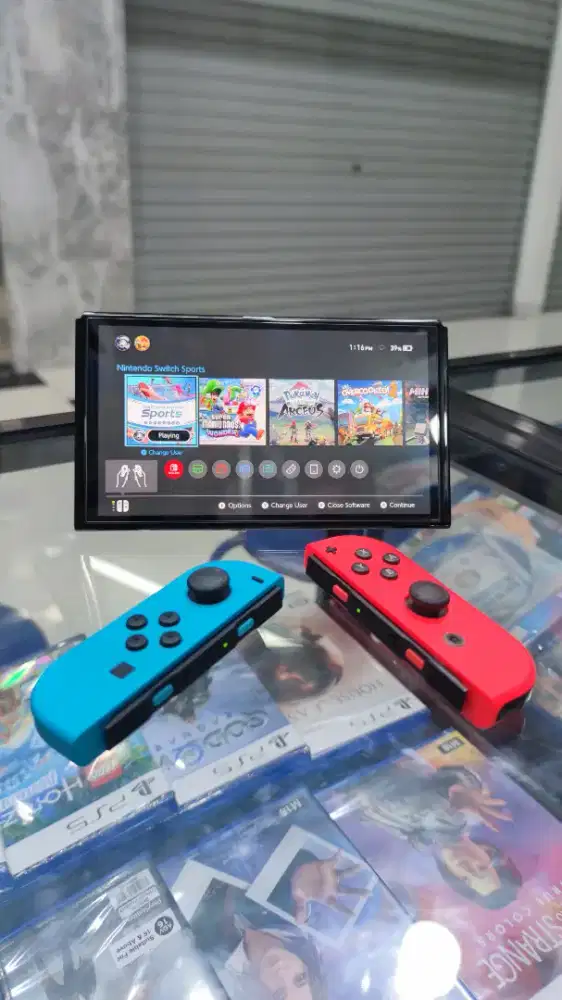 Nintendo switch pled neon red blue 512gb