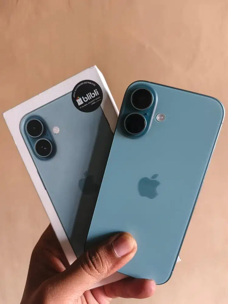 iPhone 16 teal basic 128gb iBox Bh 100 garansi sd des2026