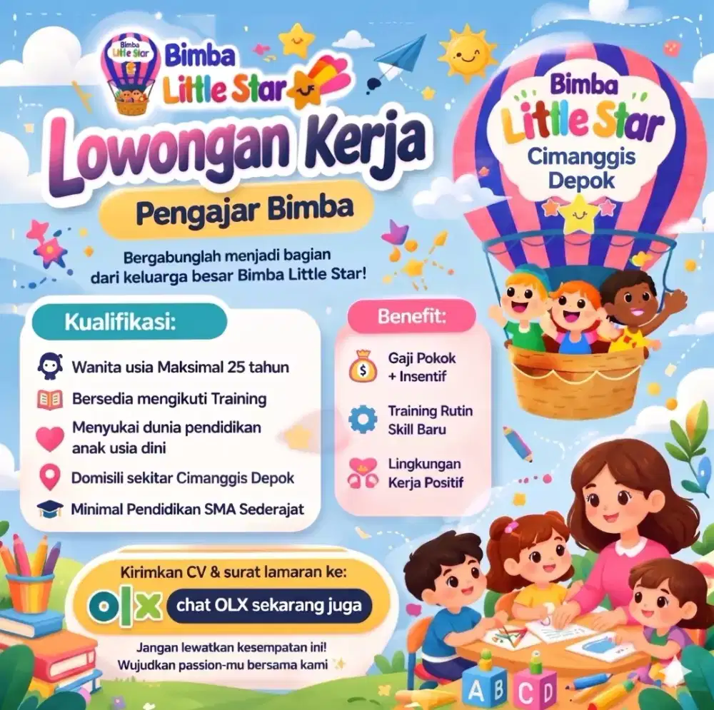 Dicari Pengajar Bimba di Cimanggis Depok