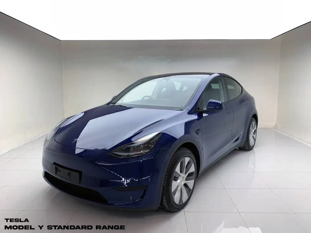 TESLA MODEL Y STANDARD RANGE 2022 BLUE ON BLACK