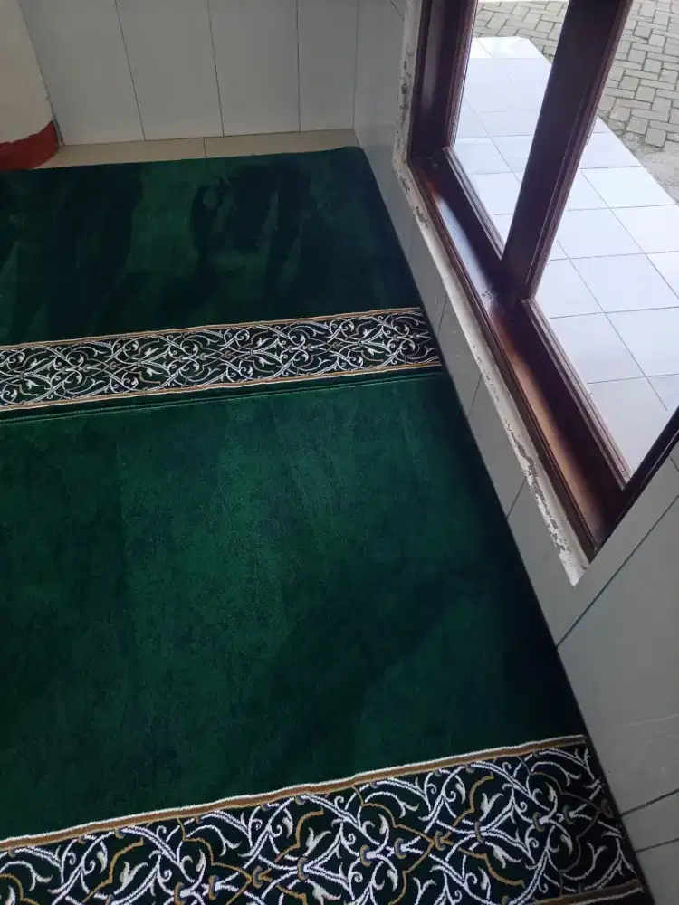 Karpet Masjid Tipe Al Bima Hijau Abstrak