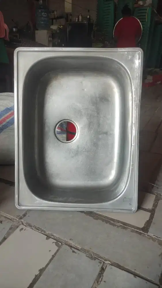 WESTAFEL SINK STAINLESS MERK ROYAL 62x48x15 BEKAS SEKEN