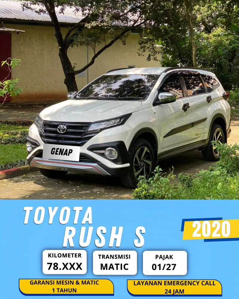 TOYOTA RUSH S AT MATIC / 2020 / GENAP