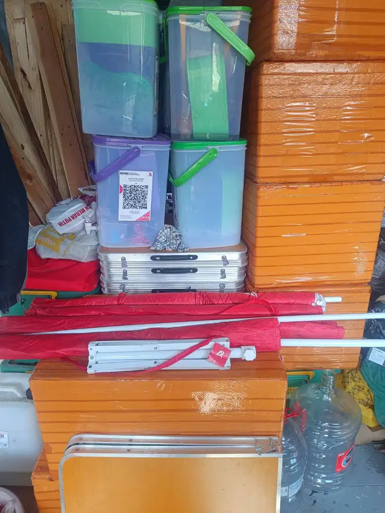 MEJA LIPAT, PAYUNG, BOX ES & DISPENSER