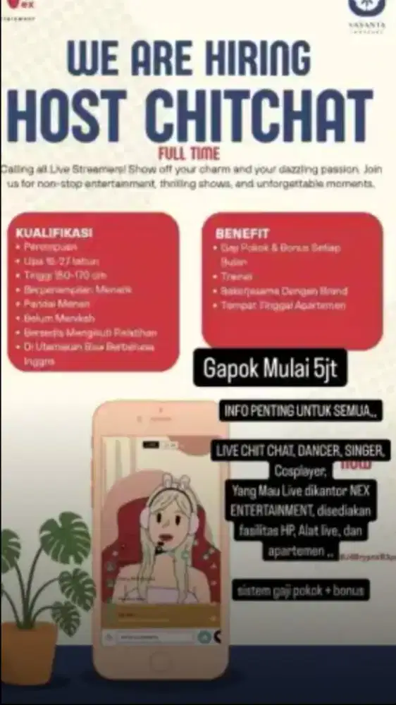 Khusus cwe/cwo bs bergabung secepatnya.