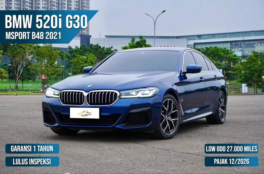 BMW 520i G30 MSport B48 2021 Phytonic Blue Metallic – Full Option