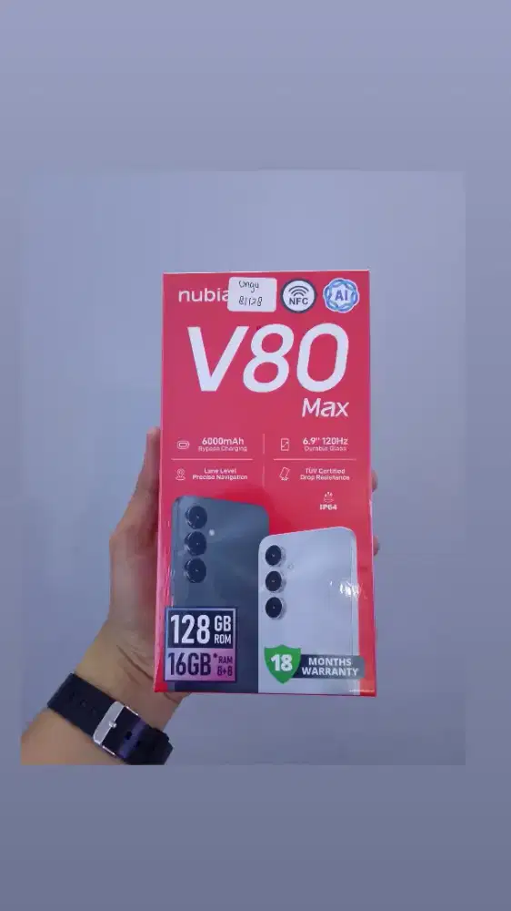 Nubia V80maxx segelbox geransi resmi