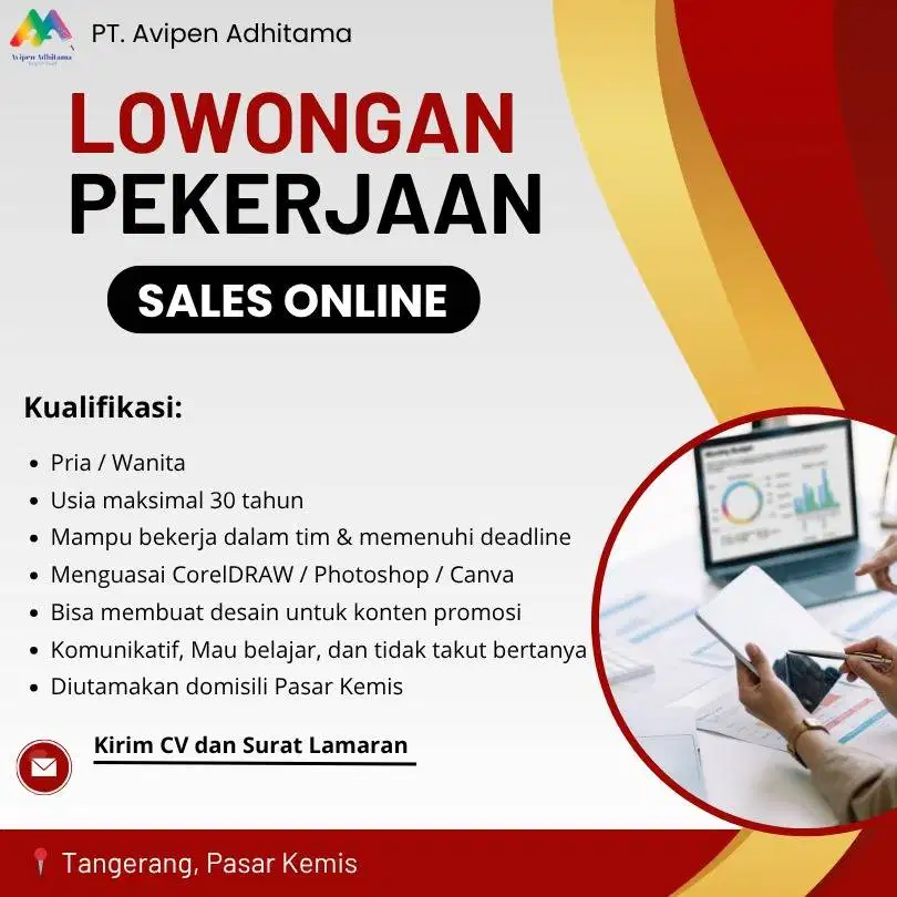 Staff Penjualan Online (Full Time)