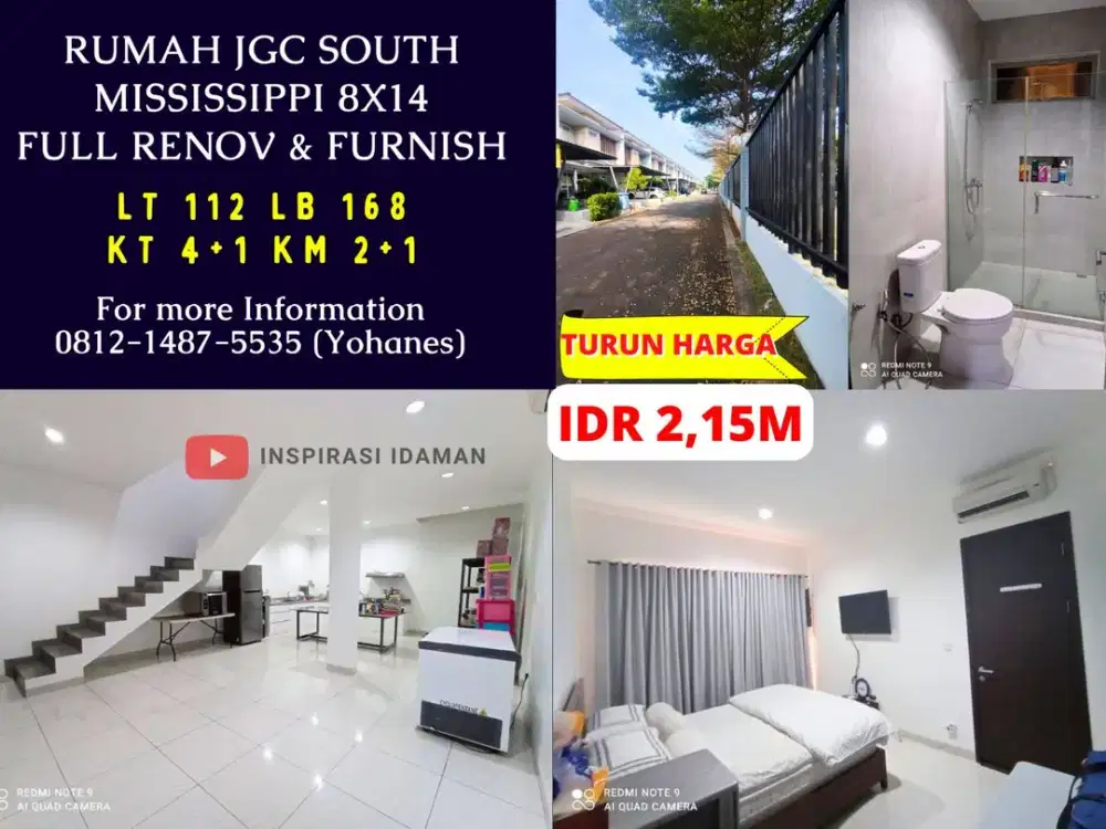 Rumah Jgc South Mississippi 8X14 Full Renov & Furnish