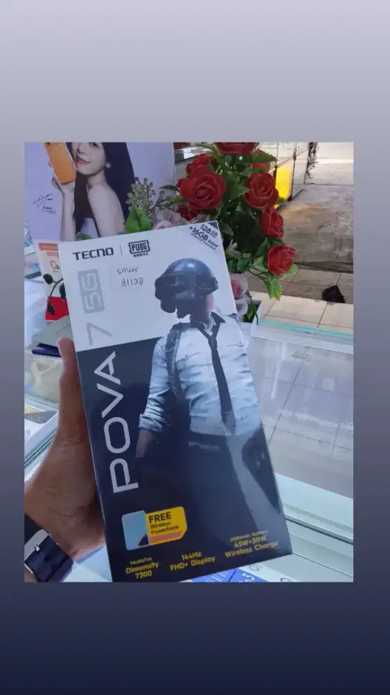 Tecno pova 7 5G gaming segelbox geransi resmi