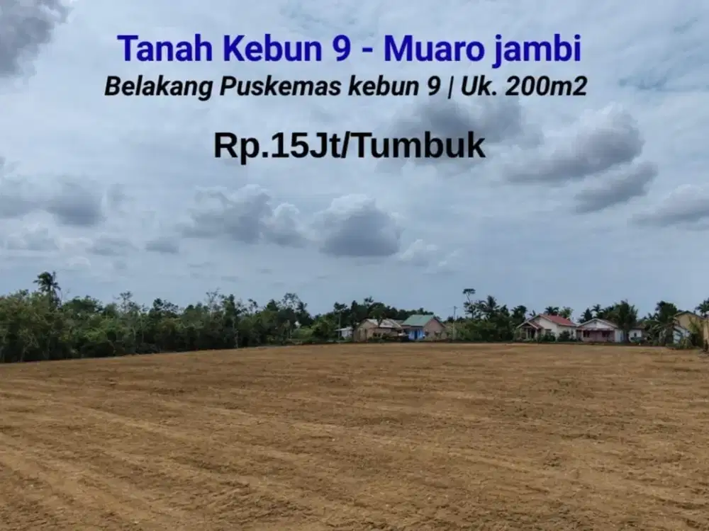 Tanah Kapling Murah Kebun 9 Dekat Simpang Ahok