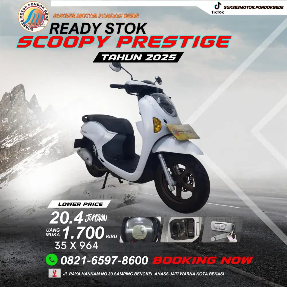 SCOOPY PRESTIGE TAHUN 2025 KTP DAERAH BISA KREDIT
