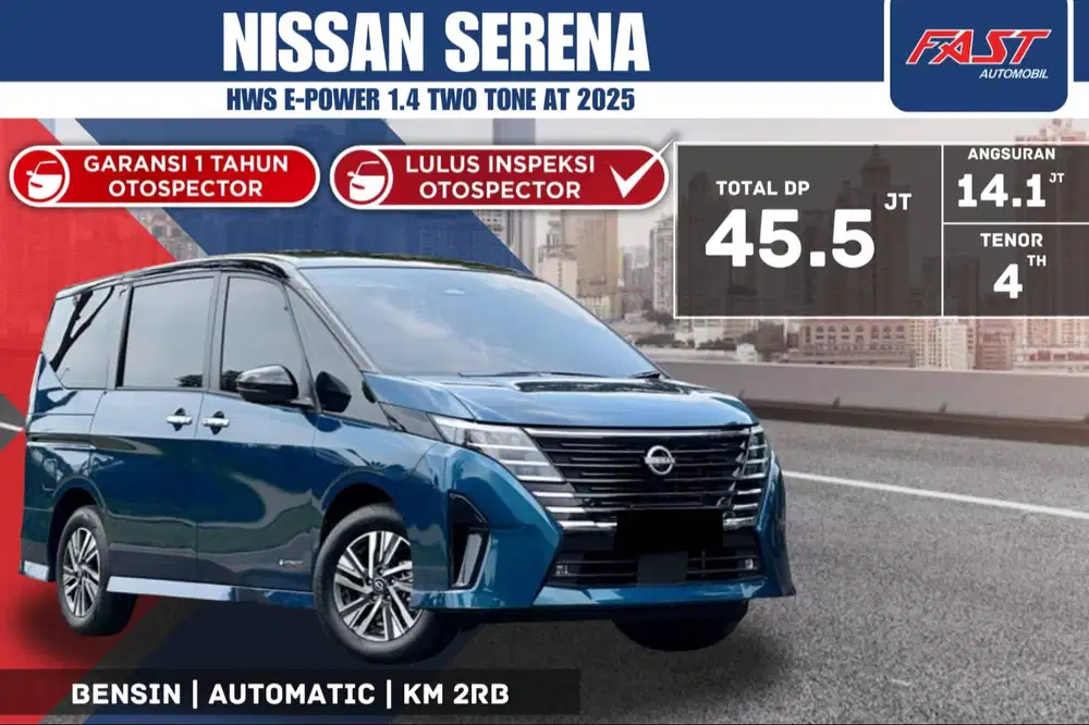 NISSAN NEW SERENA HWS E-POWER 2025 1.4 TWO TONE AT LOW KM.2RB LIKE NEW