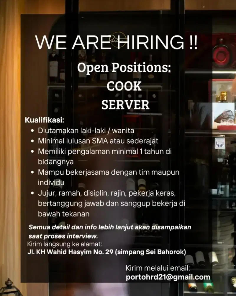 WE ARE HIRING!!!