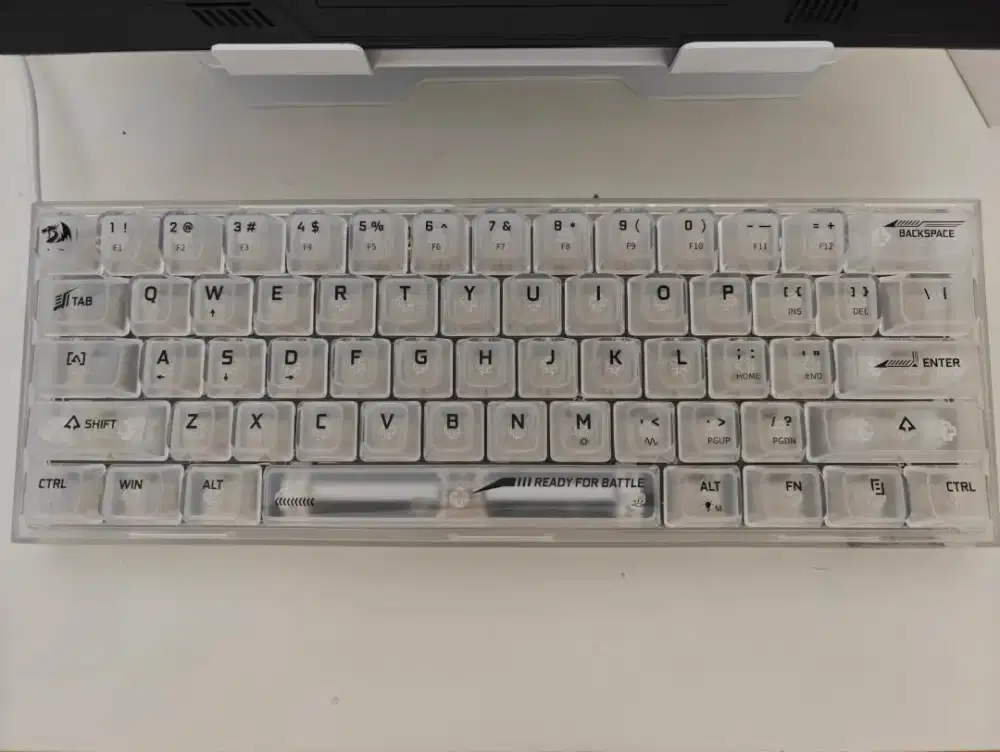 Keyboard mechanical transparent redragon fizz k617ct