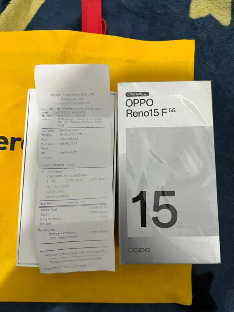 Oppo reno 15 F 5G pink 8/256GB
