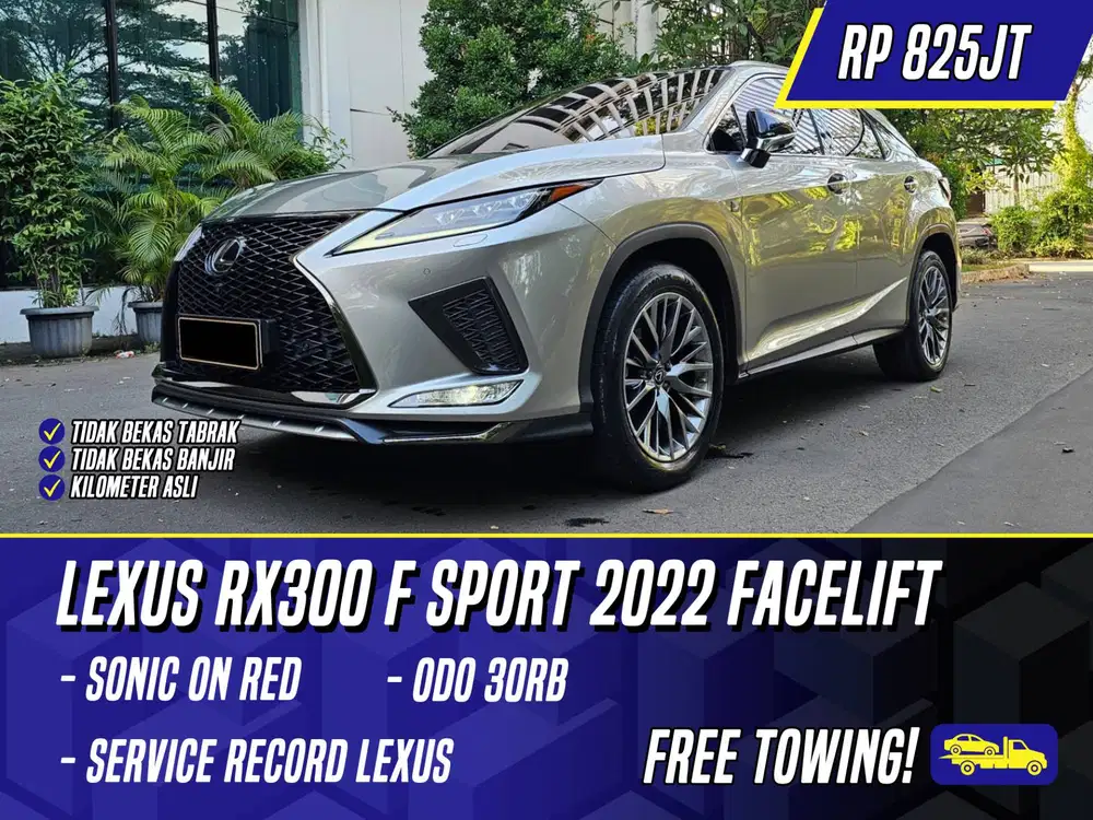 Lexus RX300 F Sport 2022 Facelift Sonic Titanium on Red Grey RX 300