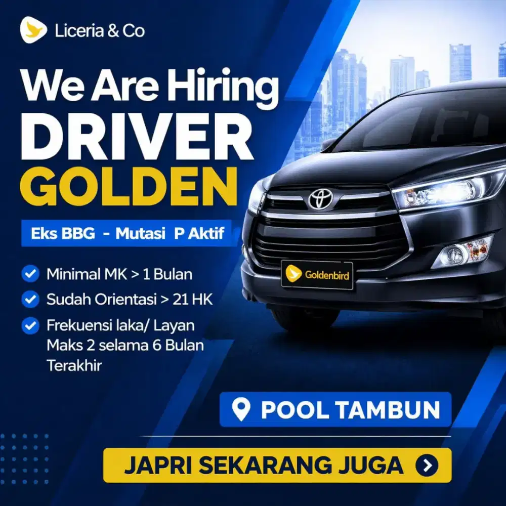 Lowongan Golden Bird Pool Tambun