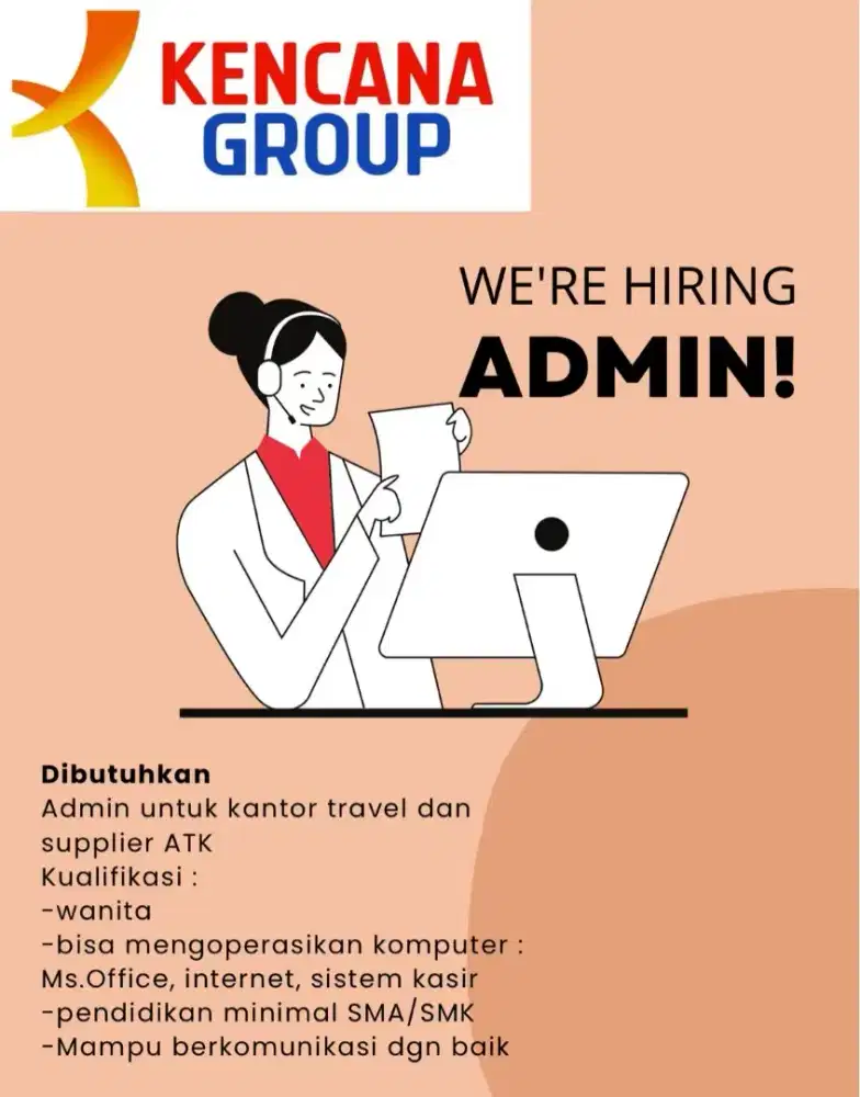 Lowongan tenaga admin
