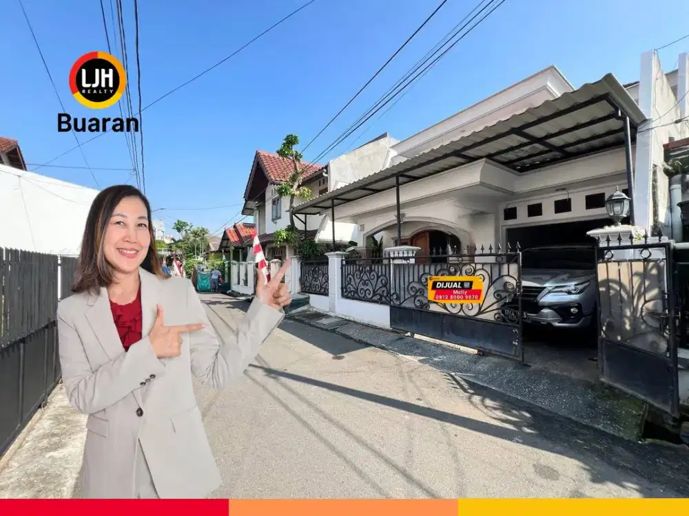 Rumah 2 Lantai dengan Bangunan Kokoh dan Luas di Rawamangun, Jakarta Timur
