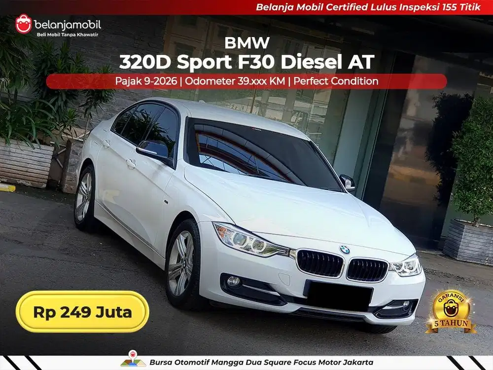 [ LOW KM 39RB ] BMW 320D 320 D Sport F30 Diesel 2015 2016
