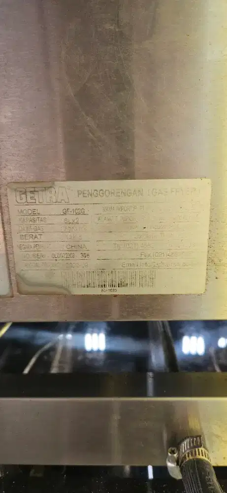 Kompor penggorengan 2 tungku deep fryer G3TRA