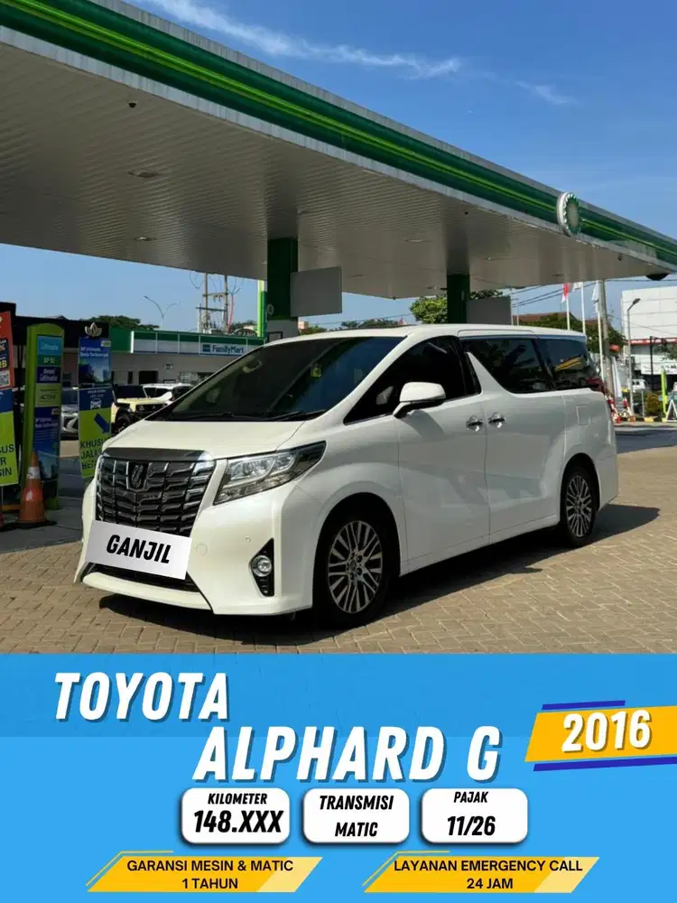 TOYOTA ALPHARD G ATPM 2016 AT MATIC GANJIL