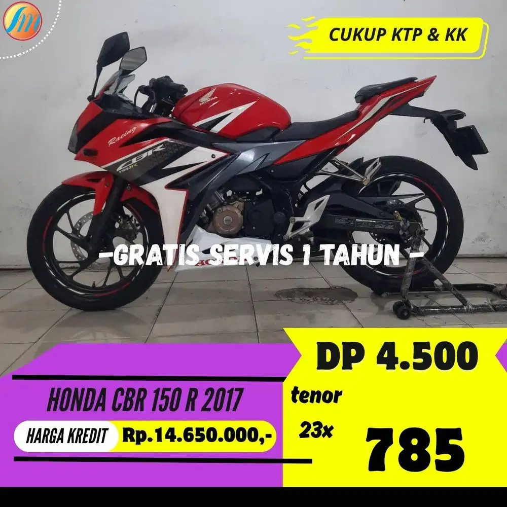 KREDIT MURAH ANGSURAN RENDAH HONDA CBR 150 R 2017 BERGARANSI