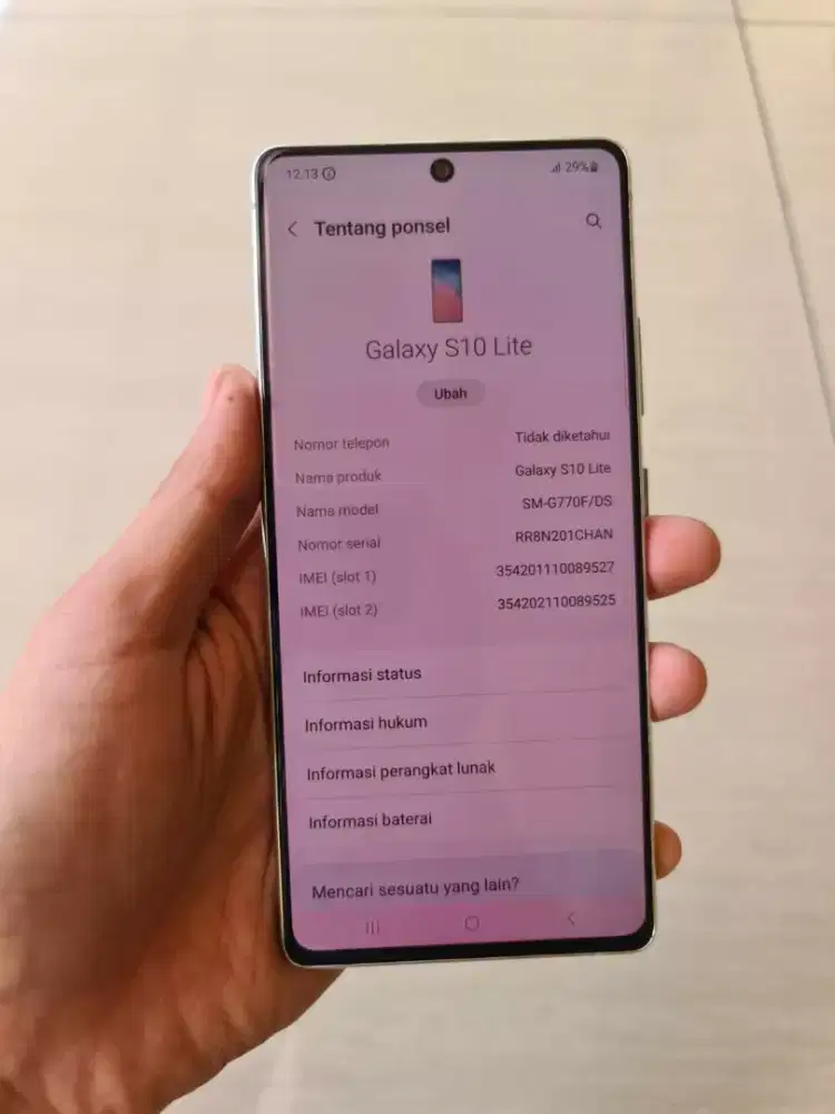 Samsung S10 Lite 
RAM 8/128