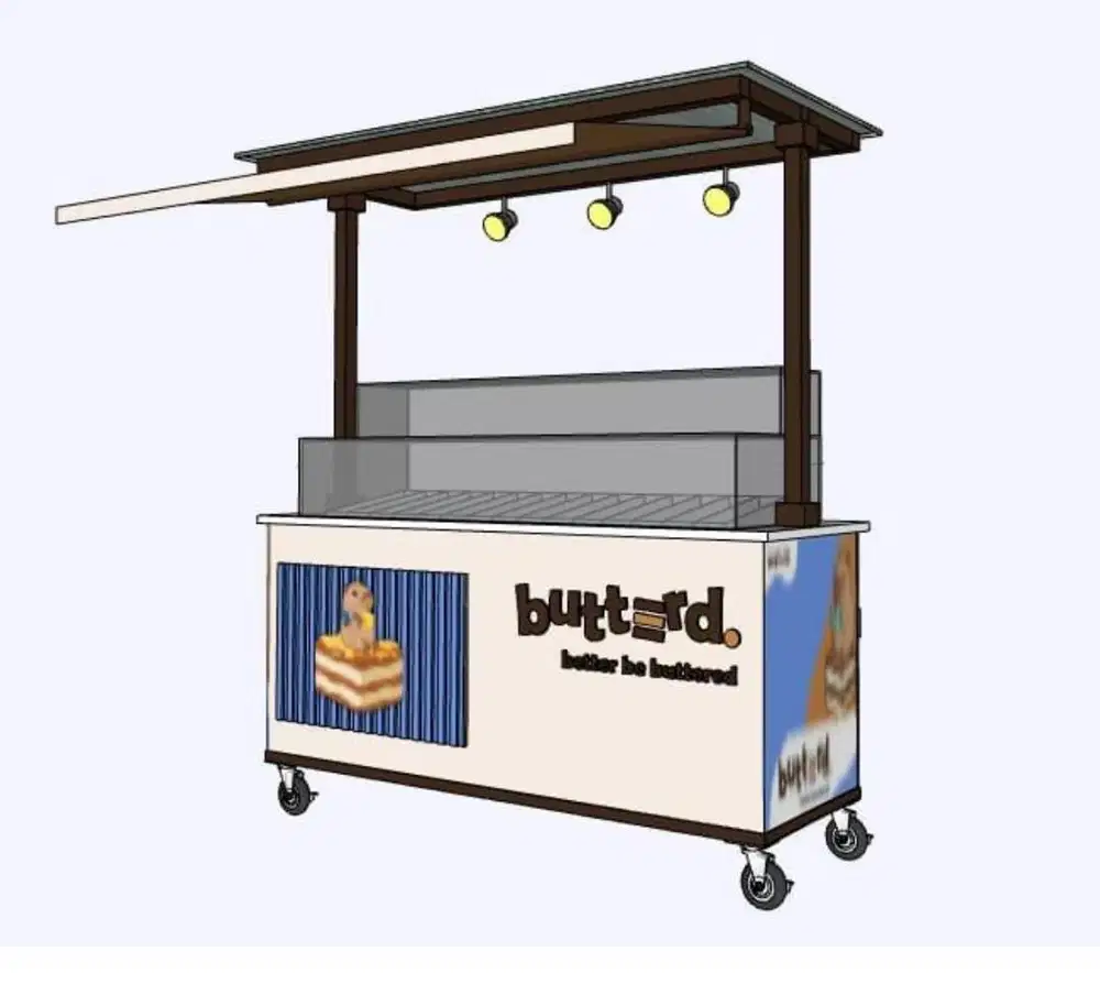 Gerobak Dagang Makanan Usaha Food Cart Es Krim