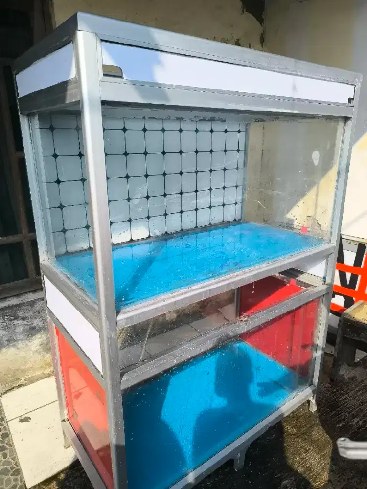 Jual cepat aguarium kaca 2 tingkat